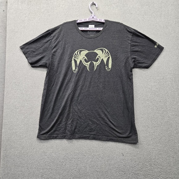KUIU Other - KUIU Men Shirt 2L‎ Gray Ram Logo Graphic Print Short Sleeve Crew Neck Pullover